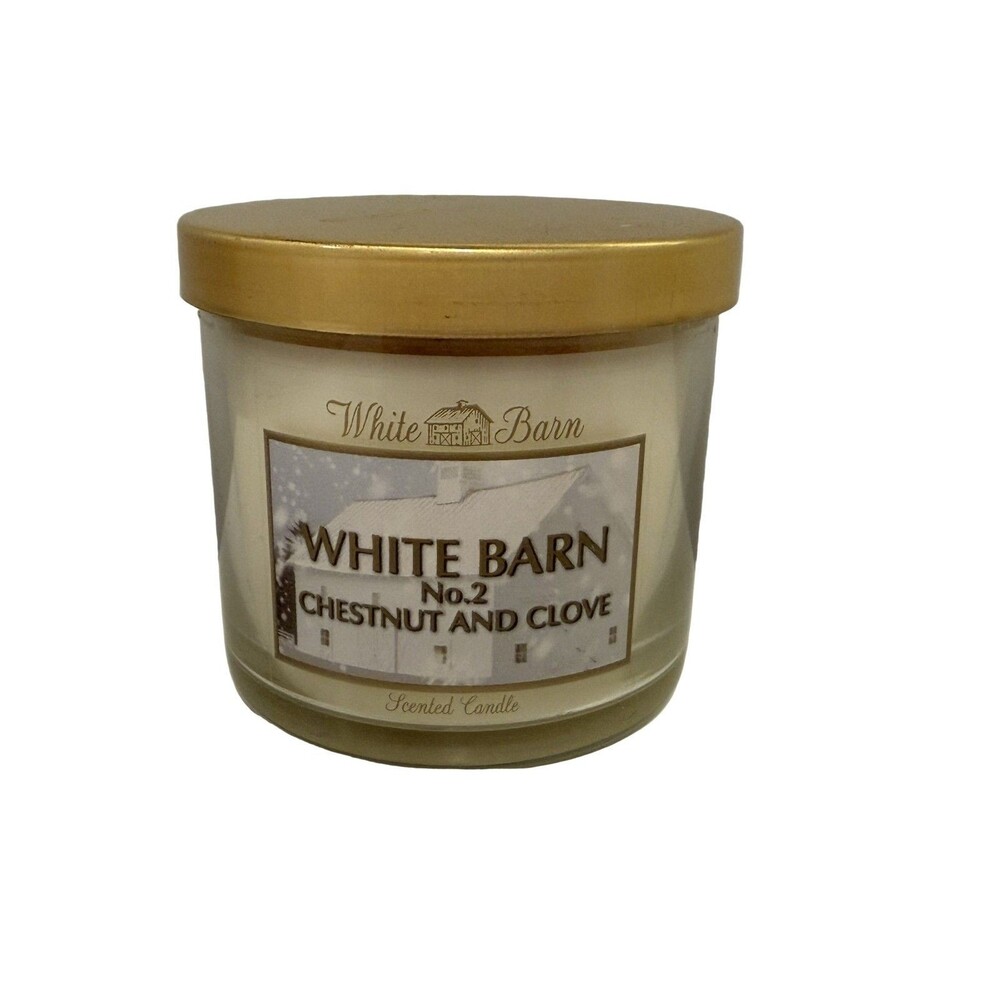 White Barn Chestnut and Clove No.2 Scented Candle 14.5 oz 3-Wick Gold Lid